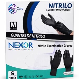 Guantes Nitrilo Negro Talla S, M y L